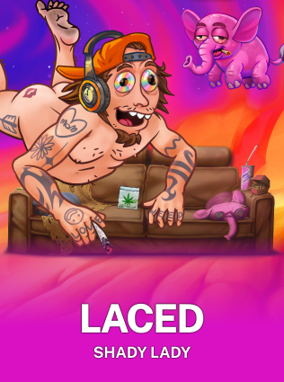 Laced slot cover — Hacksaw Gaming sneaker streetwear cluster-pays slot